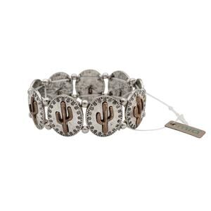 Mia Southwest Boho Cactus Stretch Bracelet #B2027